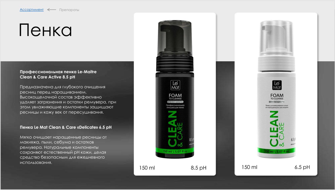 Пенка для ресниц Le-Maitre Clean & Care Active 150 ml